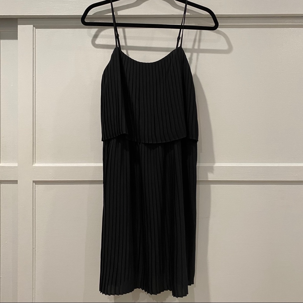 Pleated black dress
